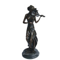 Music Deco Brass Statue Violin Fairy Craft Bronze Sculpture Tpy-959